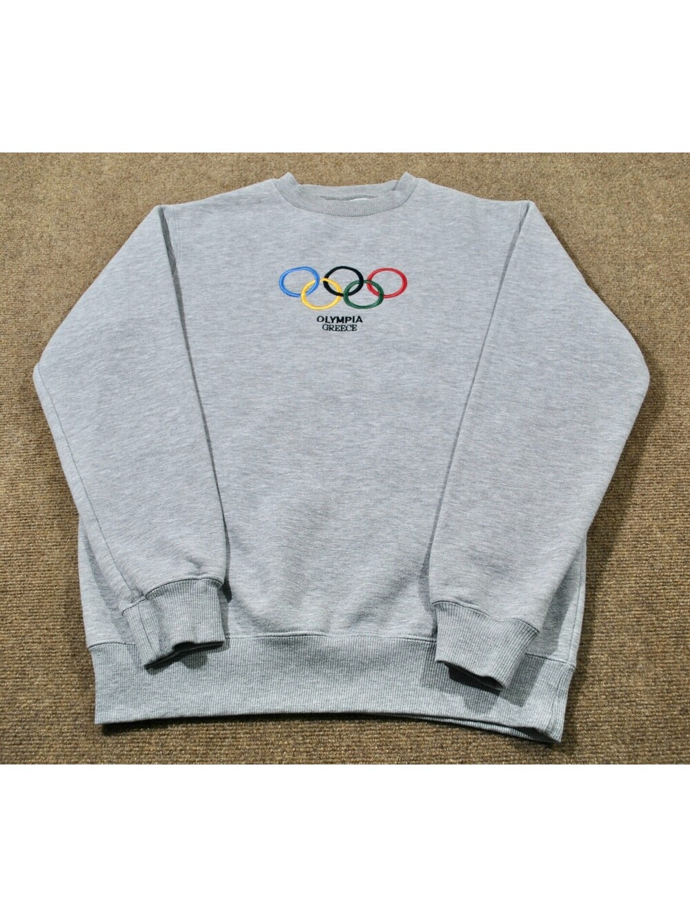 Olympics Olympia Greece Summer Games Gray Pull Over Crewneck Sweatshirt Small